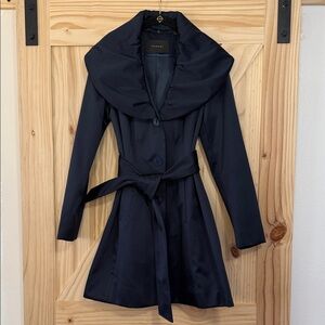 Tahari  Midnight Blue Coat with Belt